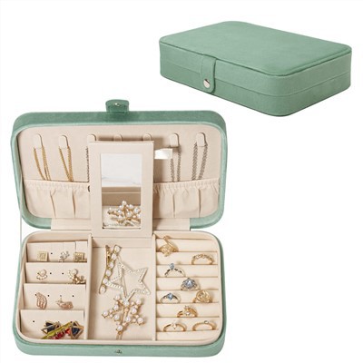 Tilpasset fløyel enkle øredobber Øredobber Ringer Smykker oppbevaringsboks